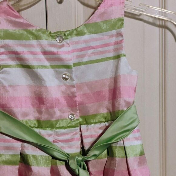 Youngland Pink and Green Pleated Halter Sundress - Picture 15 of 15